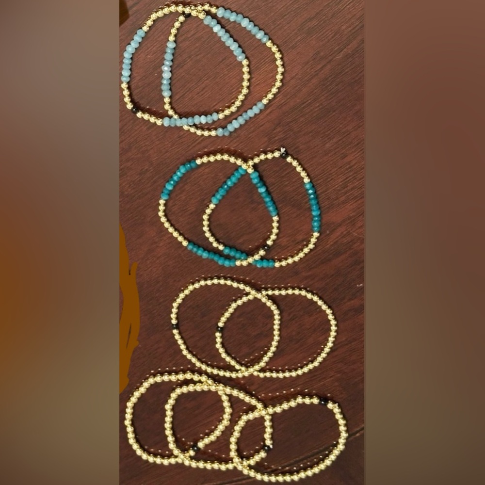 Allie + Bess gold tone bracelet bundle - 5 Dottie and 4 Lila bracelets